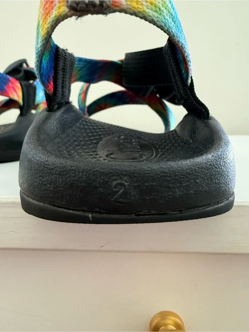 Chaco Z1 Ecotread Kids Size 2 Rainbow Tie Dye Hiking Sandals